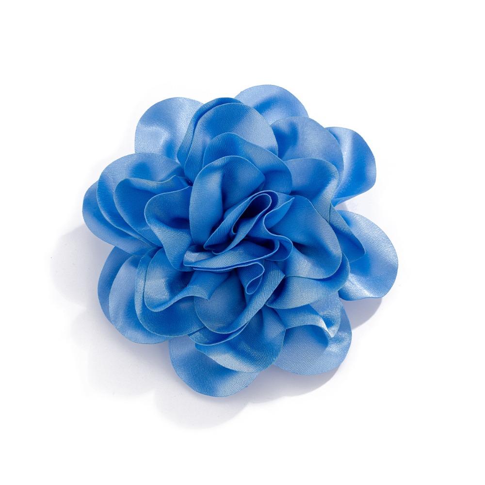 DIY 3D Large Fabric Flower Brooch Exaggerated Handmade Clothing Patch Satin Clip Clothes Appliques Clothes Decoration