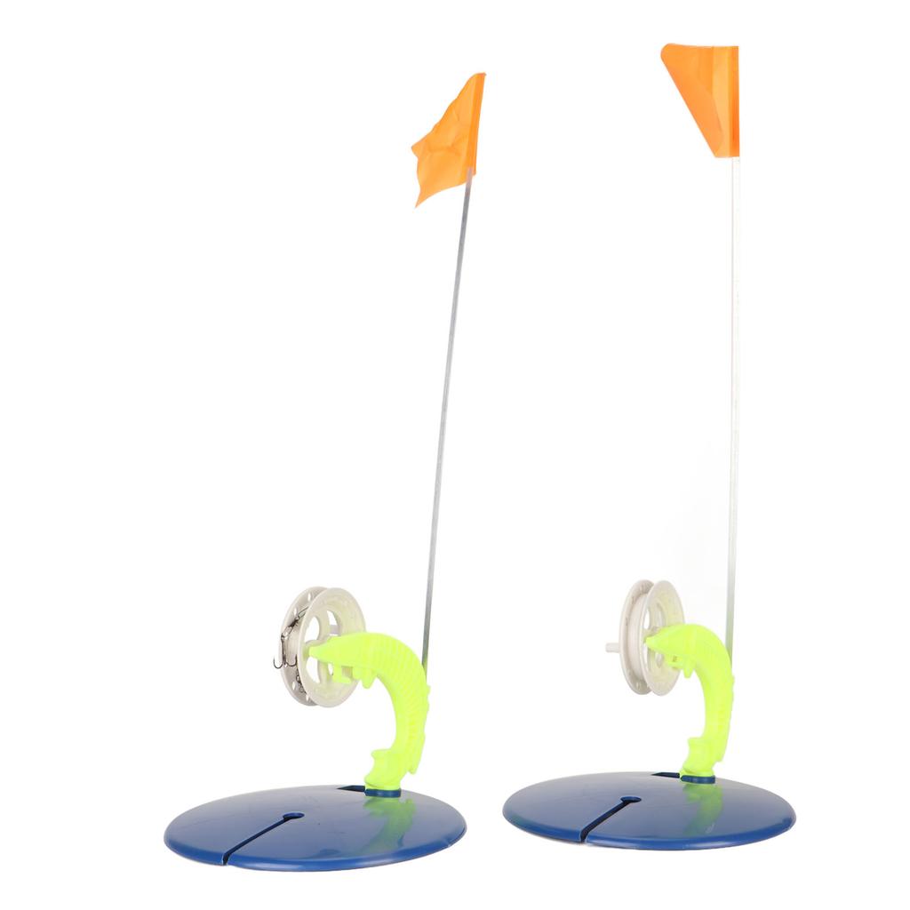6 Set Ice Fishing Flag Kit Hands Free Efficient Winter Fishing Rod Indicator Flag Portable Angling Flag for Fishing