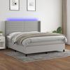 Maison Exclusive - Bettlattenrost Matratze LED Hellgrau 180x200 cm Stoff
