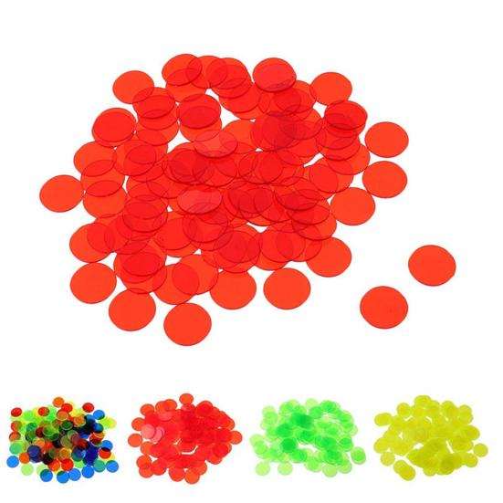 100 st 19 mm Bingomarker Transparent Färg Räkning Matematikspel Räknemarkörer