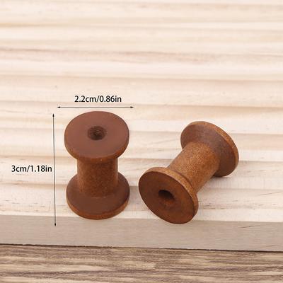 10Pc Vintage Wooden Spools Diy Reels Organizer For Sewing Ribbons Twine Wood Crafts Tools Thread Wire Spool Needlework Supplies