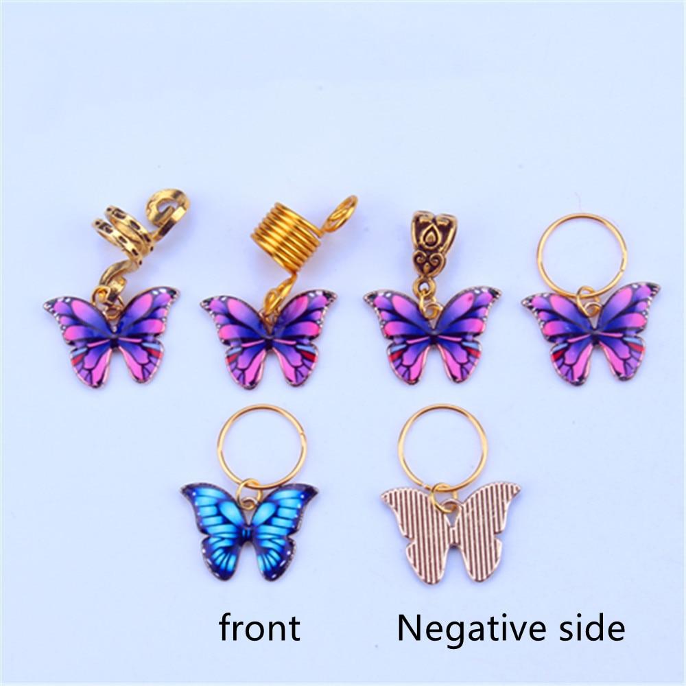 5 bucăți împletitură inele de păr decorative coafură din aliaj fluture pandantiv împletitură africană torsătură franceză accesorii pentru păr Instrument de împletire a părului