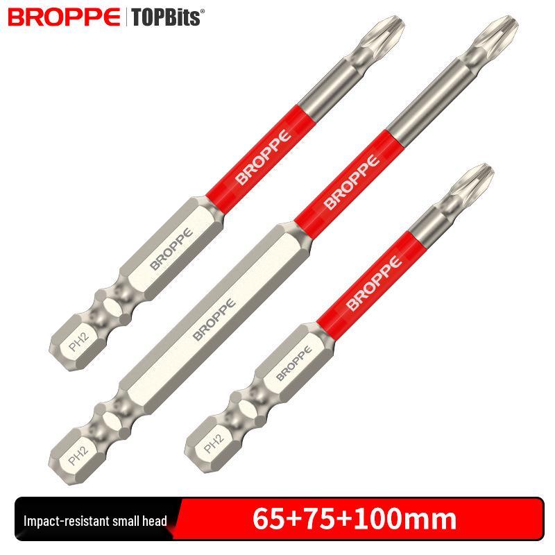 Impact-Resistant Magnetic Phillips Screwdriver Bit, Anti-Slip, High Hardness, Hex Shank for Electric Drills