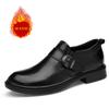 High End Brand Men's Genuine Leather Business Shoes Thick Soled Winter Cotton Shoes Breathable Men's Workwear Shoes Versatile