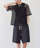 SENTAIR Easy Wide Bermuda Pants_Black