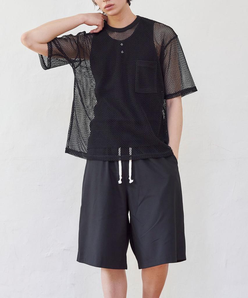 SENTAIR Easy Wide Bermuda Pants_Black