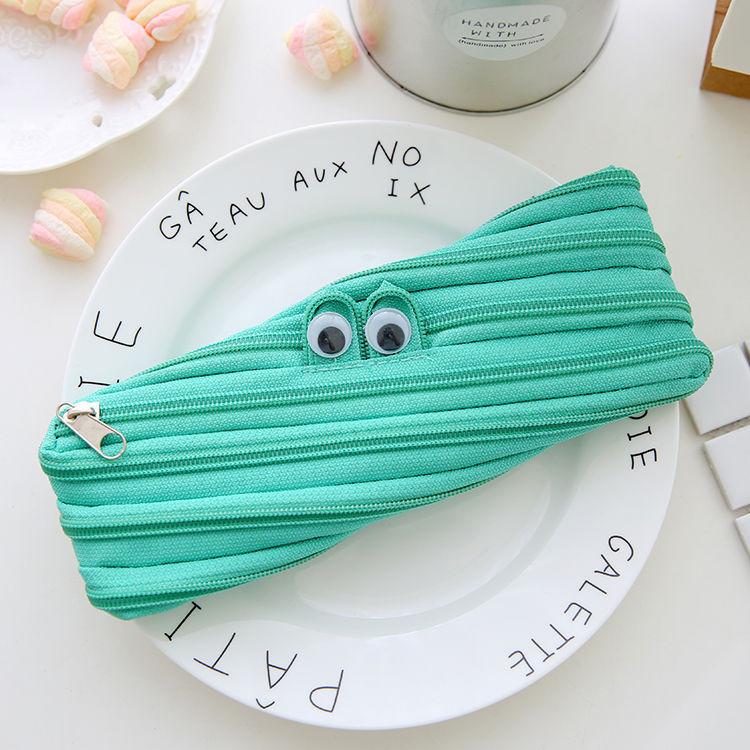 Cute And Stylish Canvas Zipper Pencil Case For School Adorable And Fun Design