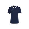 adidas Entrada 22 Jersey Logo Print Crew Neck Short Sleeve Soccer Shirt Men Tops Navy-Blue HE1575