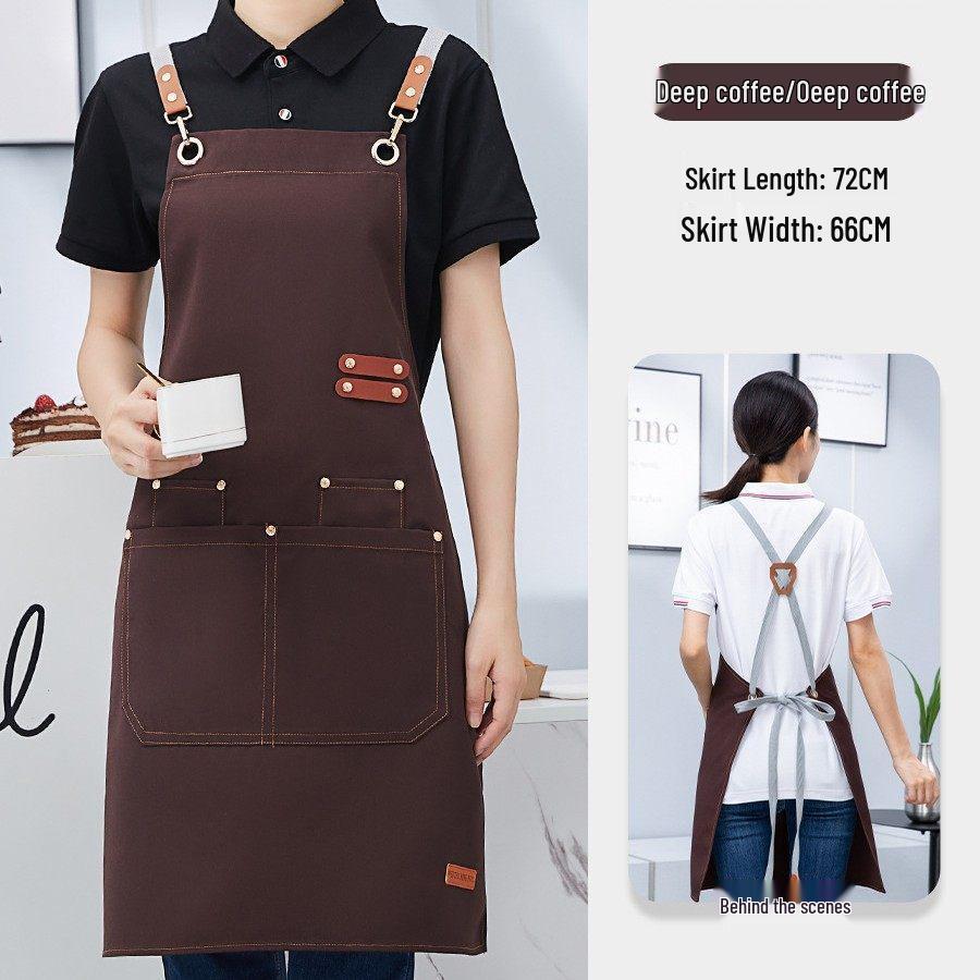 Waterproof Stain-Proof Apron for Supermarket, Catering, and Milk Tea Shops with Logo Printing