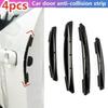 4 piezas/juego Tira Anticolisión para Coche Placa Protectora Decorativa Anticolisión Lateral de Puerta de Coche Accesorios para Coche Antiarañazos