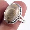 Natural Fossil Coral Gemstone Handmade 925 Sterling Silver Jewelry Ring S.9 a7Z92