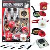 Realistic Mini Kitchen Playset Kids Pretend Cooking Toy Set with Miniature Utensils Educational Role Play Game Gift for Children