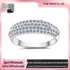 Moissanite Diamond Ring In 18K Gold & 925 Silver