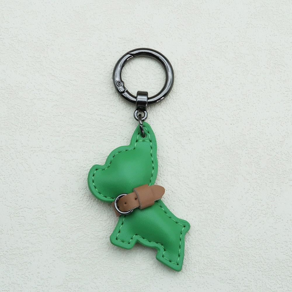 Cute Puppy Bulldog Keychain Animal Dog Bulldog Bag Pendant Cute PU Leather Dog Hanger Bag Ornament