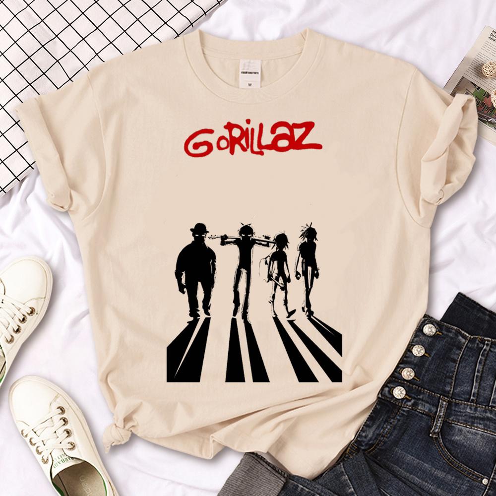 Gorillaz Tshirts Women Graphic Funny Designer Tshirt Girl Graphic Clothing