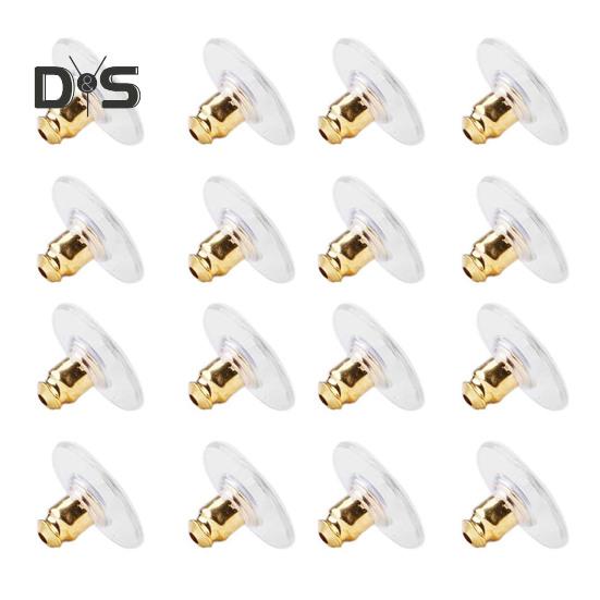 120 Pcs Earring Backs with Pad Hypoallergenic Earring Stoppers Acrylic Earring Backings Replacement for Lost Earring Backs DIY Earring Making