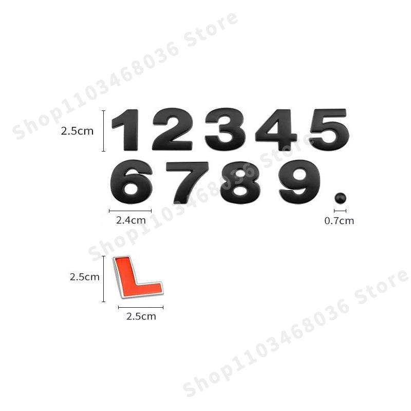 3D Metal Car Rear Back Trunk 1.0L 1.2L 1.5L 2.0L 2.2L 3.0L 4.0L Dispacement Standard Decals Volume Logo Badge Emblem Stickers