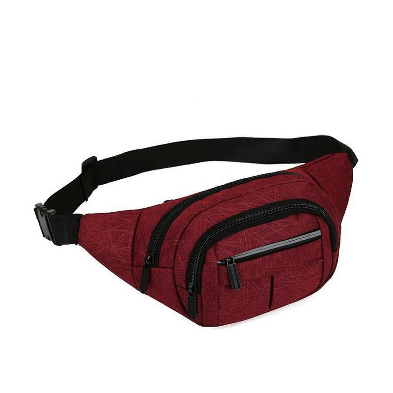Stilvolle Umhängetasche mit verstellbarem Riemen Schulter Hüfttasche Ideal für Outdoor-Aktivitäten Rot