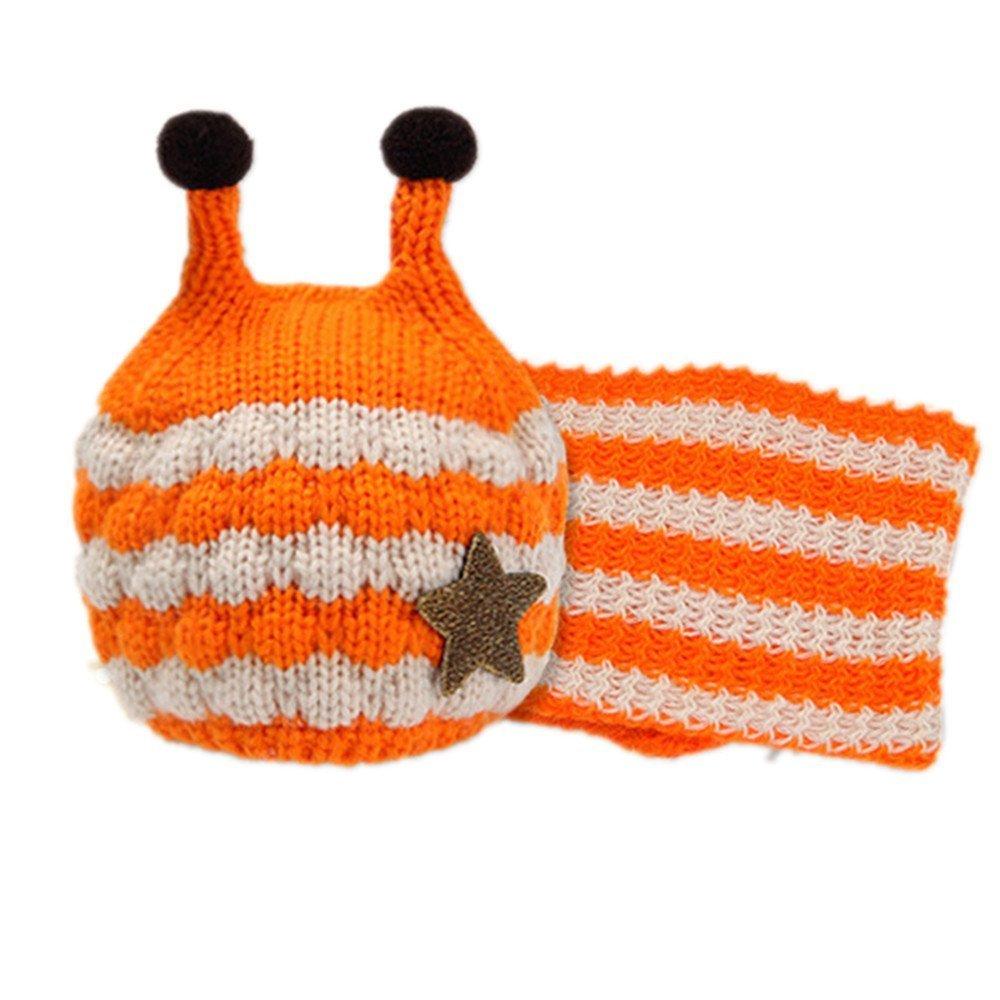 Winter Kids Hat With Plush Ear Protection Big Five-pointed Star Hat Scarf Set Striped Woolen Material Blue Yellow Orange Red Pink