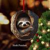 Neu Tierwelt Eule Waschbär Nilpferd Weihnachtsschmuck Weihnachtsbaum Anhänger 2D Acryl Flache