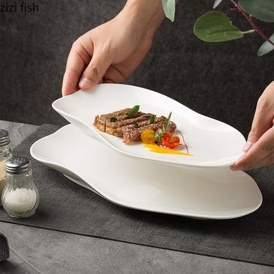 Kreativ Oregelbunden Keramisk Middagstallrik Fisktallrik Sushitallrik Dessertsnackstallrikar Salladstallrikar Restaurangspecialitet Porslin