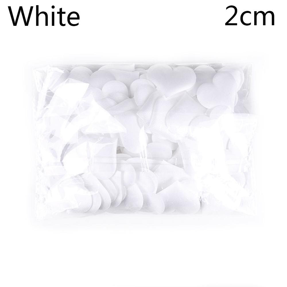100pcs Romantic 3D Flower Craft DIY Love Heart Padded Fabric Throwing Rose Petals Wedding Party