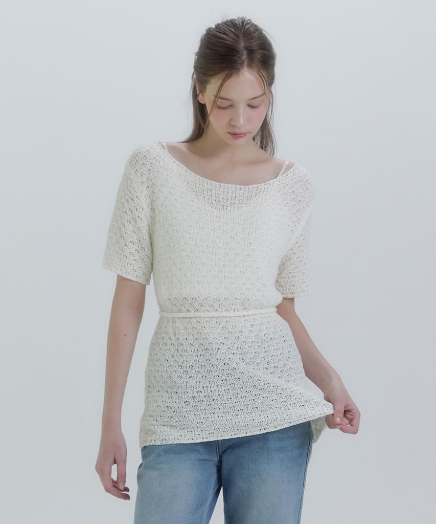 MICANE Callenira Half Sleeve Sheer Knit
