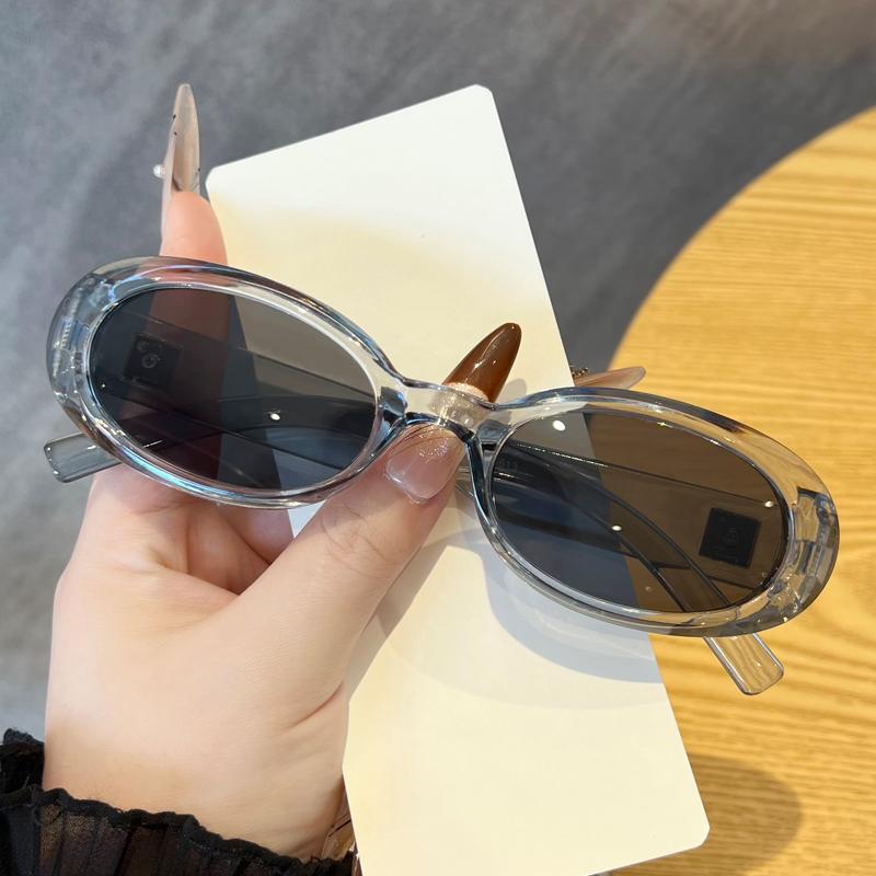 4Pcs Women Oval Sunglasses Colorful Frame Rivet Shades UV400 Punk Style Sun Glasses Outdoor Unisex Protective Eyewear