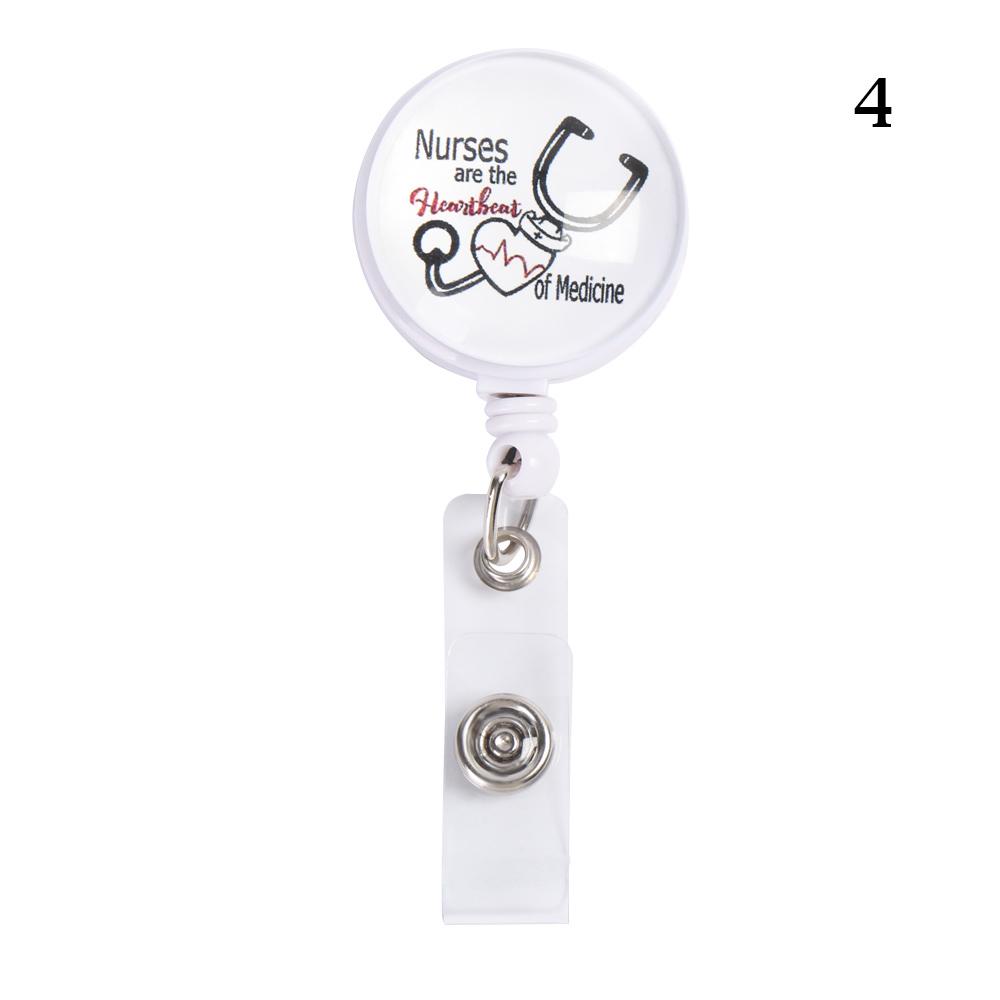 Retractable Creative ID Card Badge Holder Badge Reel Clip for Nurse Doctor Student Anti-Lost Clip
