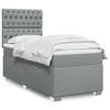 Maison Exclusive - Bettlattenrost mit Matratze Hellgrau 100x200cm Stoff
