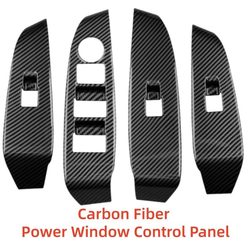 Power Window Control Panel Car Upgrade Stickers ABS Plastic Carbon For Mazda Atenza Trim Paste Cars Decoration Accessories