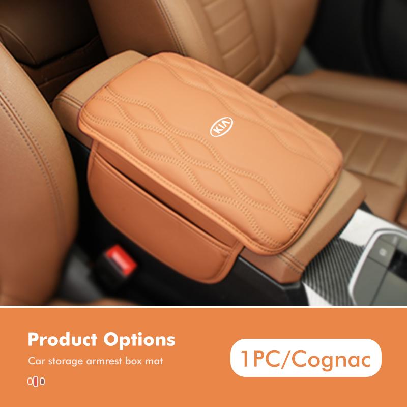 Car Center Console Leather Arm Rest Protection Cushion Storage Pocket For KIA Ceed Sportage Rio K5 K2 Optima Cerato Proceed cyvp10