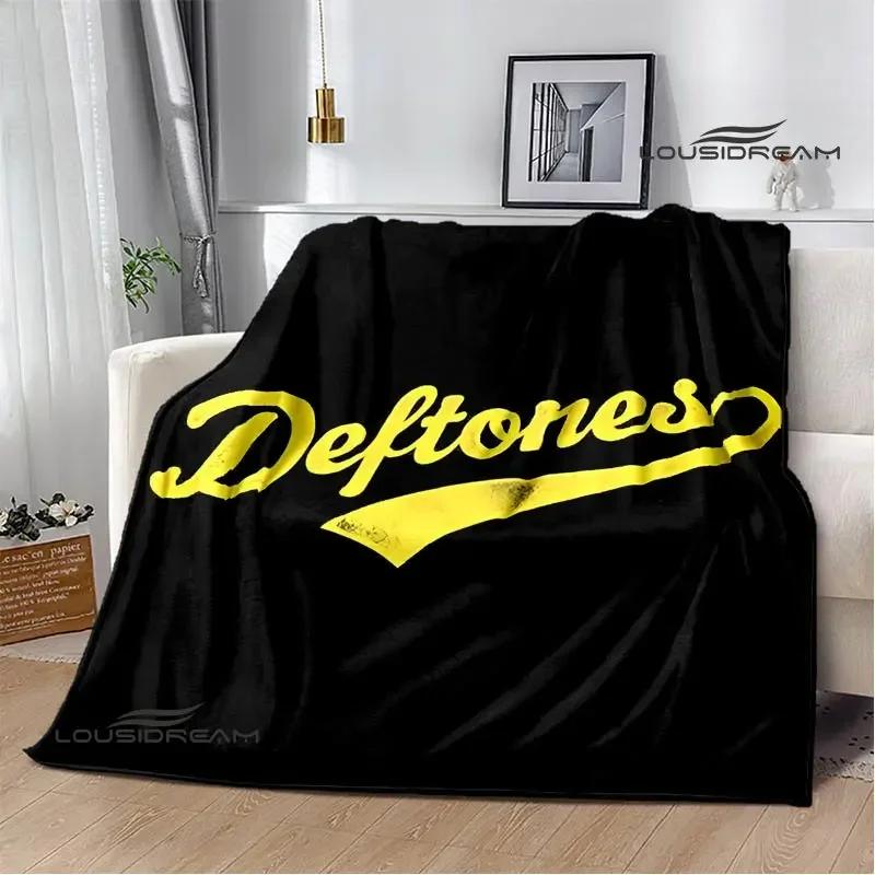 Deftones Band Logo Printed Blanket Kids Blanket Flannel Soft Cozy Blanket Home Travel Blanket Birthday Gift Decoration