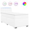 Vidaxl Continental Bed with Mattress, White, Faux Leather 90X190 Cm