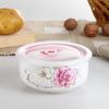 ZISIZ Floral Ceramic Food Storage Bowl Set - 3 Pack