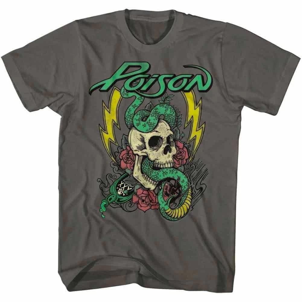 Giftige Schlange Totenkopf Tattoo Herren T-Shirt