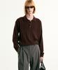 Tienjiti Oversize Rib Polo Knit Top (Burgundy) Tnsw5F111D2