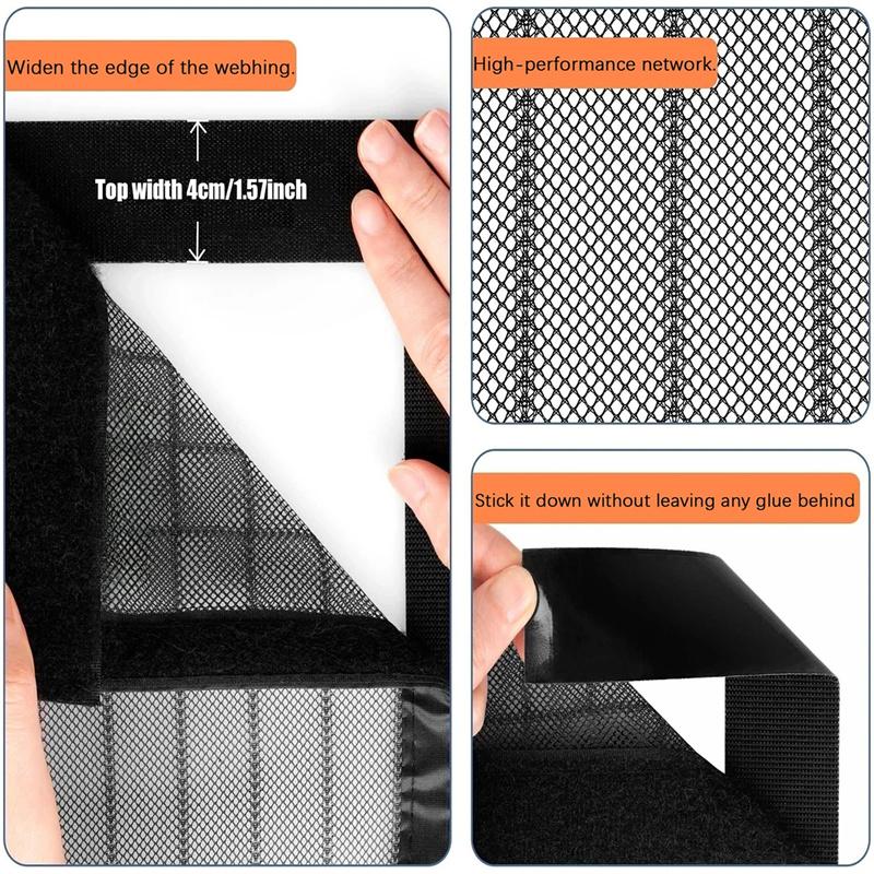 Magnetic Screen Door Curtain Anti Mosquito Keeps Bug Out Automatic Self-Closing Household Ventilation Door Mesh Curtain