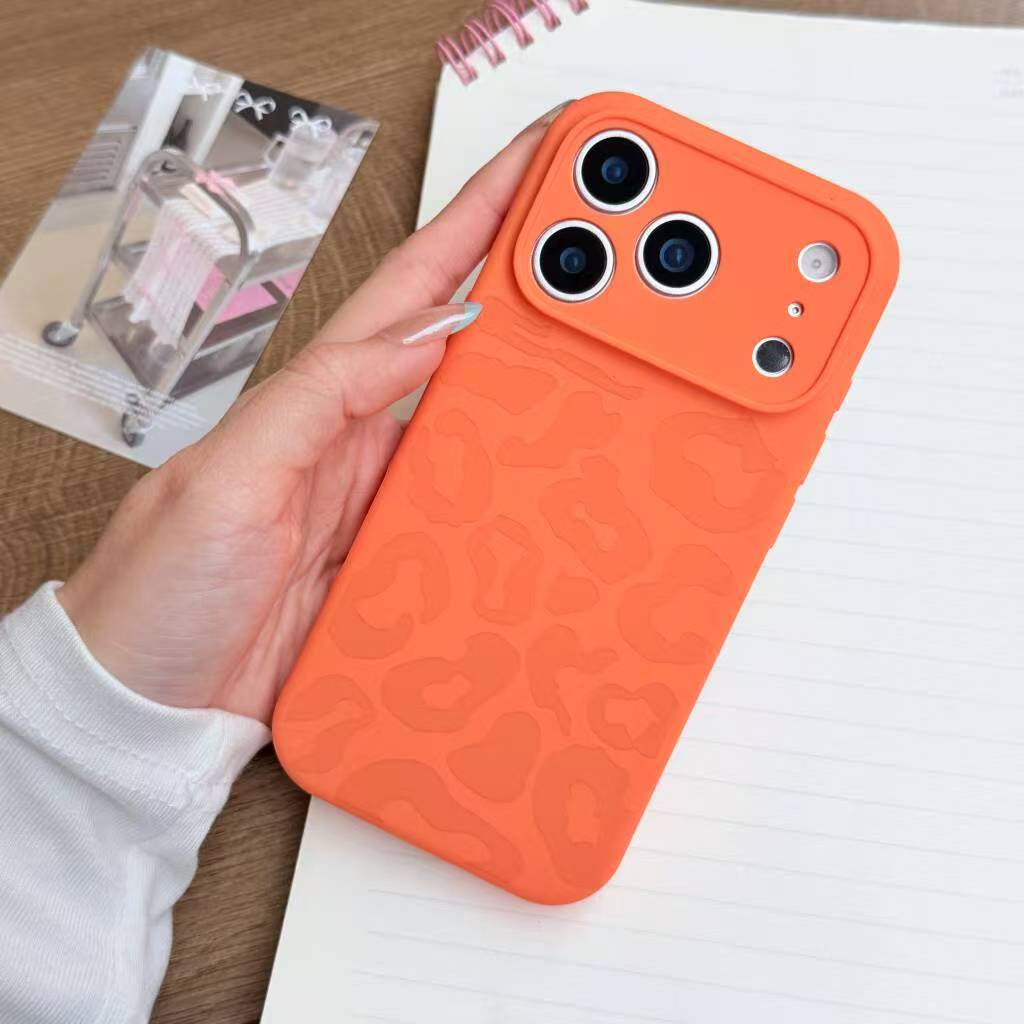 Nouvelle Coque de Téléphone en Silicone Imprimé Léopard Gaufré pour IPhone 17 Pro Max 16 Pro Max 15 Pro Max 14, Découpes Précises Protection Caméra Anti-Choc Housse Souple