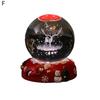 Christmas Faux Crystal Ball Night Light 3D Santa Claus Snowman Elk Glass Ball Lamp with Base Glowing Decorative Glass Sphere Home Bedroom Decoration