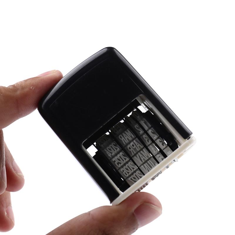 1pc Mini Self-Inking Stamps For Office Escolar Supplies Emboss DIY Handle Account Date Stamps Stamping Mud Set