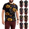 Halloween All Over Print T Shirt,   Cute Pumpkin Graphic Tee for Women Men