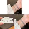 Geometric Zirconia Open Bangle Bracelet For Fashionable Everyday Wear
