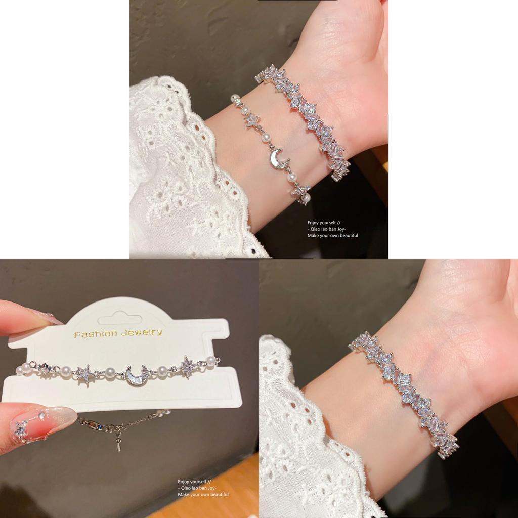Geometric Zirconia Open Bangle Bracelet For Fashionable Everyday Wear