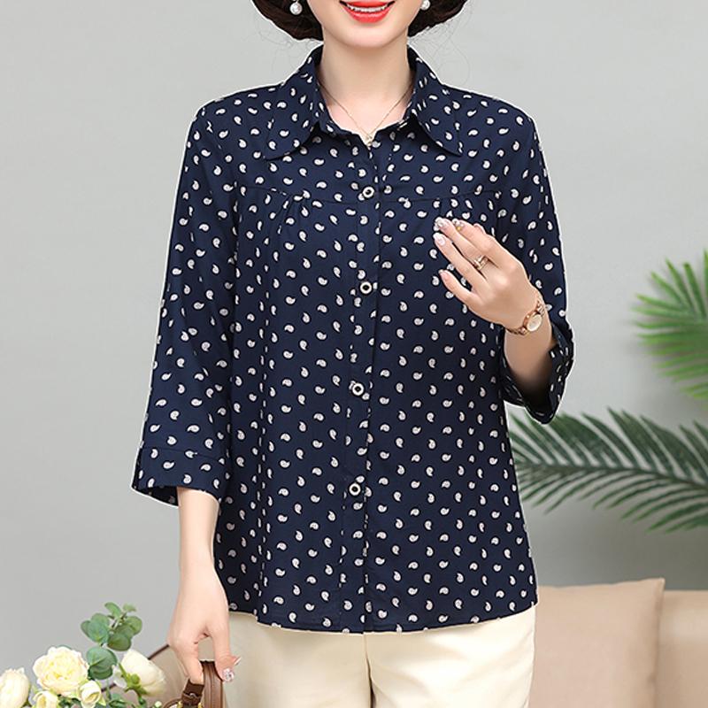Elegante dametopper Summer Plus Size Casual Langermede skjorter