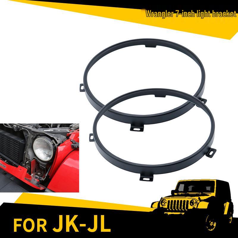 07-17 JK Wrangler 7-tums monteringsfäste för strålkastare, Runt Järn