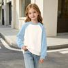 Youth Boys Girls Long Sleeve Raglan T-Shirt Color Layering Tee for Casual Daily Wear
