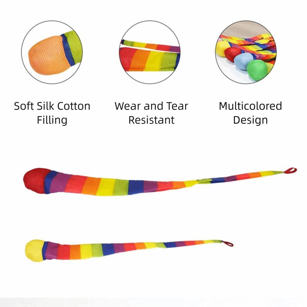 2Pcs Soft Ball Children's Rainbow Hand Throwing Ball Children's Ball Toy Parent-Child Interaction