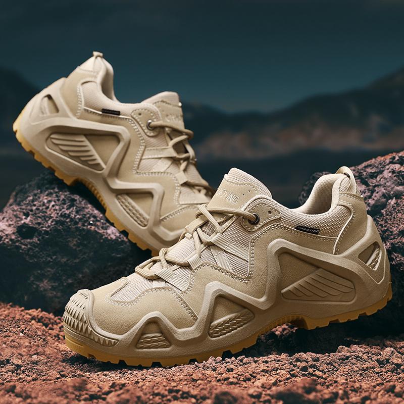 Men's Tactical Hiking Shoes Non-slip Wear-resistant Climbing Training Sneakers for Outdoor Work Safety