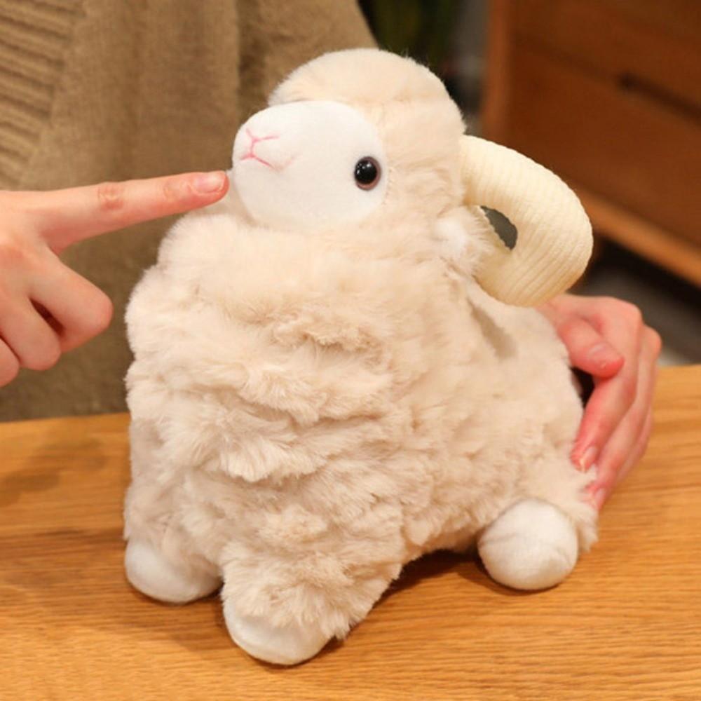 Fluffy Sheep Plush Doll Simulation Animal Fluffty Doll Lamb Plush Toy Birthday Gift